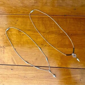 Two Southwestern Liquid Silver Necklaces